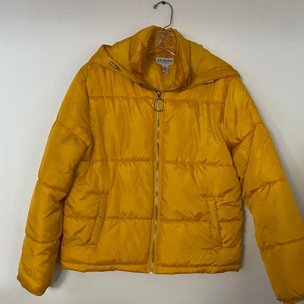 Arizona Jean Company Kids Bright Yellow Puffer Coat
